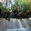saut en famille canyoning ain